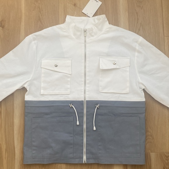 UTILITY COLOUR BLOCK JACKET IN COCONUT MILK - Picture 4 of 10